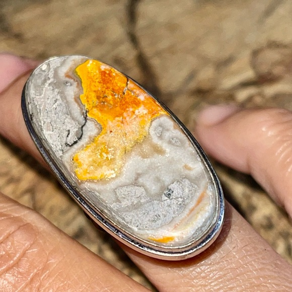 Indonesian Bumblebee Jasper Ring Size 6 - Picture 9 of 12